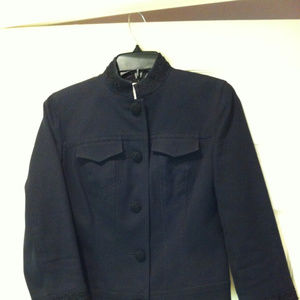 Embellished Black Cropped Jean Jacket